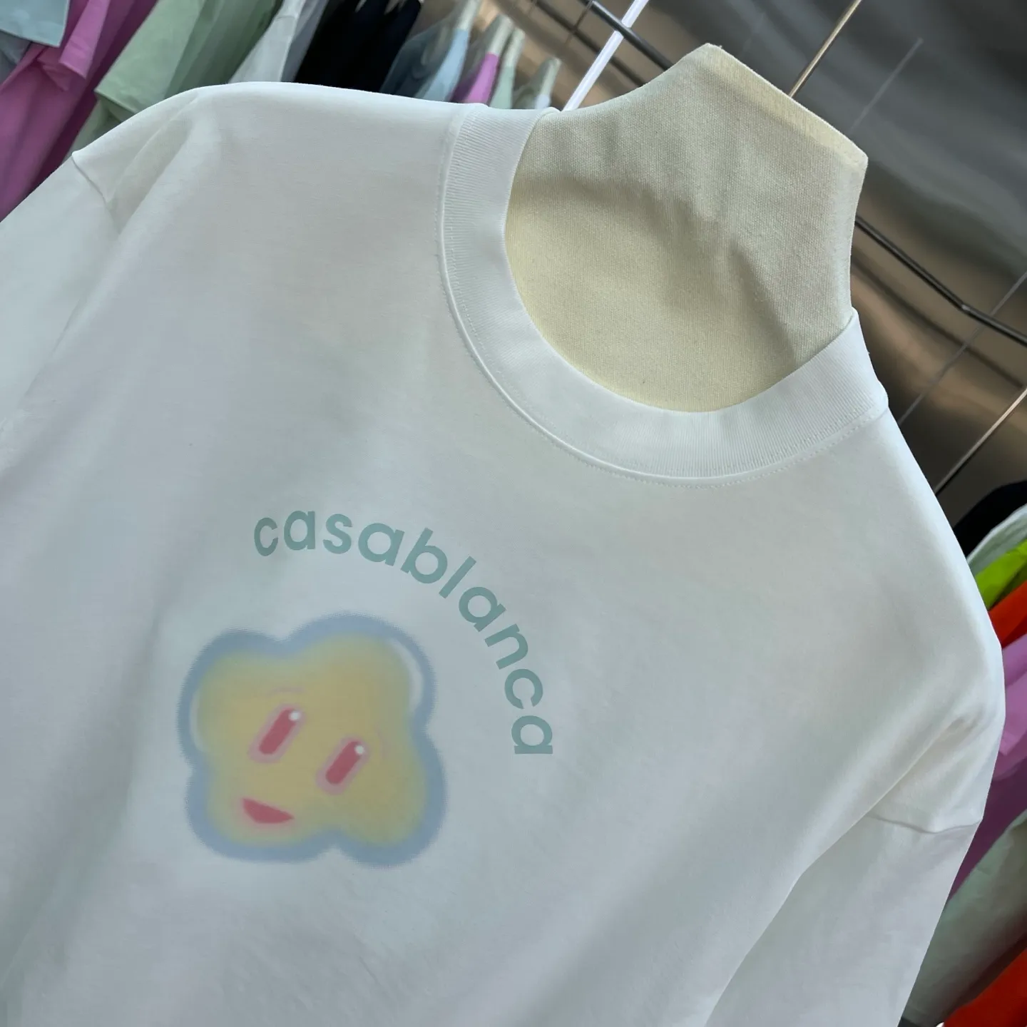 New Arrival Casablanca Classic Series T ～ ， ， 。 ， Classic ， In Stock ！ ：White Black Light Blue Orange Pink（5 ） Size：S M L XL XXL